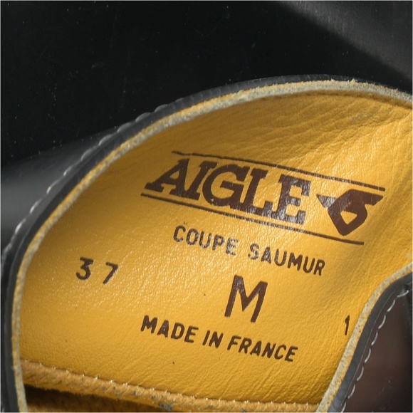 AIGLE Coupe Saumur Rubber Black Riding Boots - Picture 10 of 11